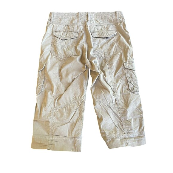 Kuhl Kontra Shorts Womens Khaki Size 6 Capri‎ Cargo Stretch Hiking Roll Up Hem - Picture 2 of 14